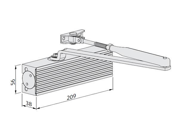 Zeichnung - ECO Newton TS-15 Gelenkarmschließer