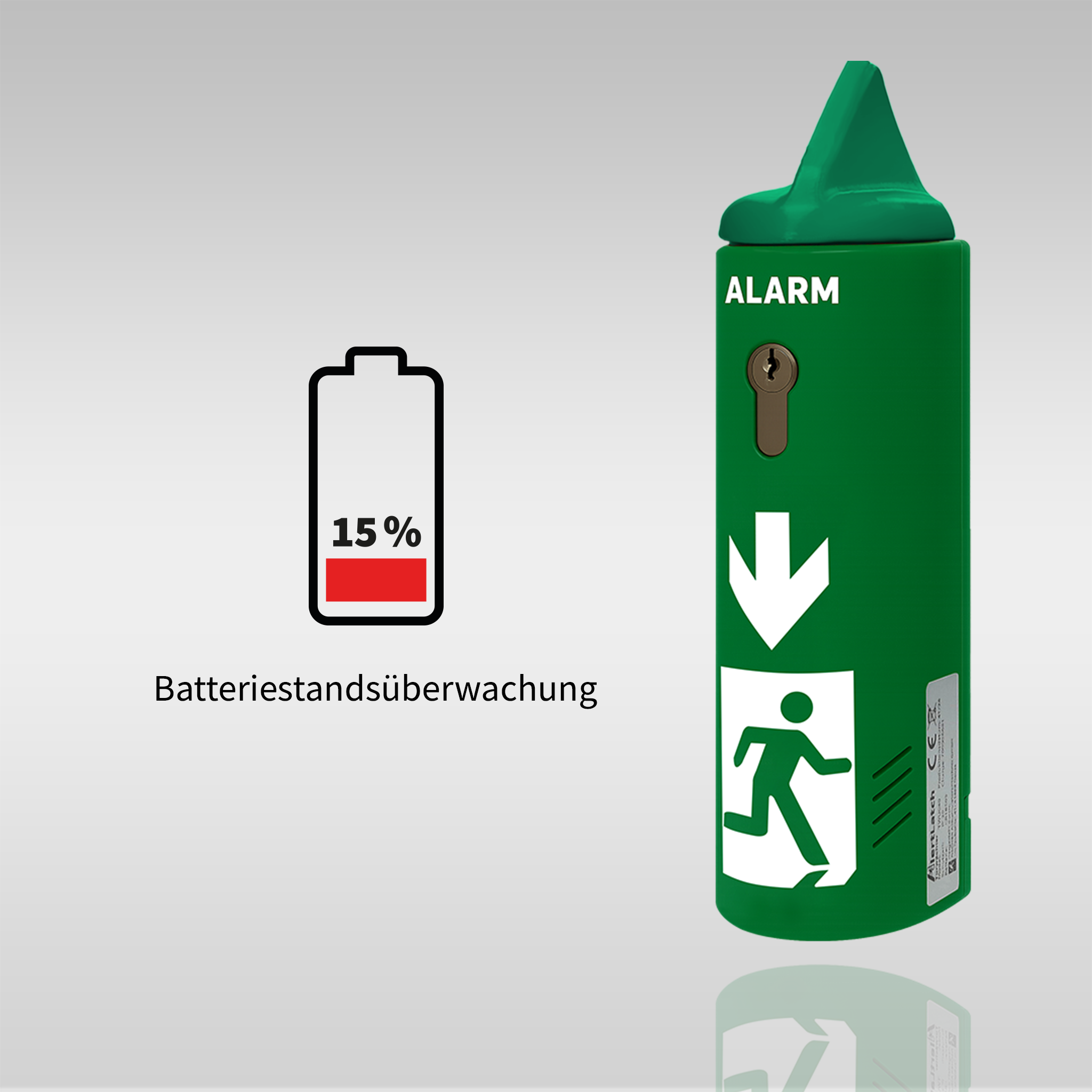 AlertLatch TWU340 Komplett-Set Panikstange