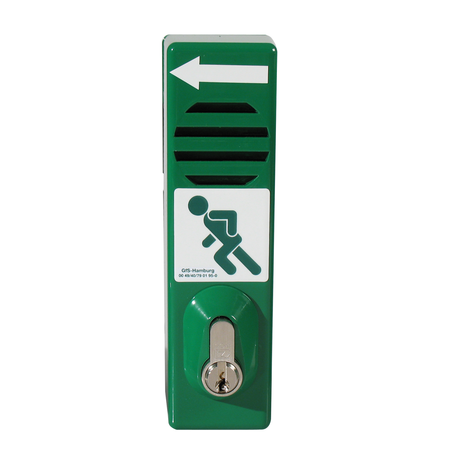 GfS Schwenk-Türwächter PUR 910000 – Gesamtansicht mit Drückerabdeckung