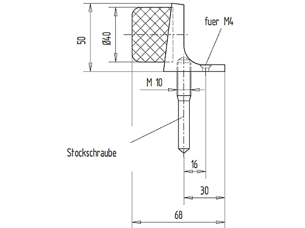 Türpuffer mit Stockschraube