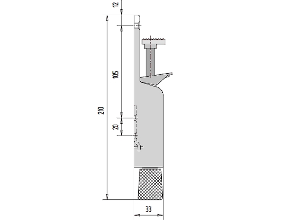 Türfeststeller 50mm Hub - Türgewicht bis 40 kg