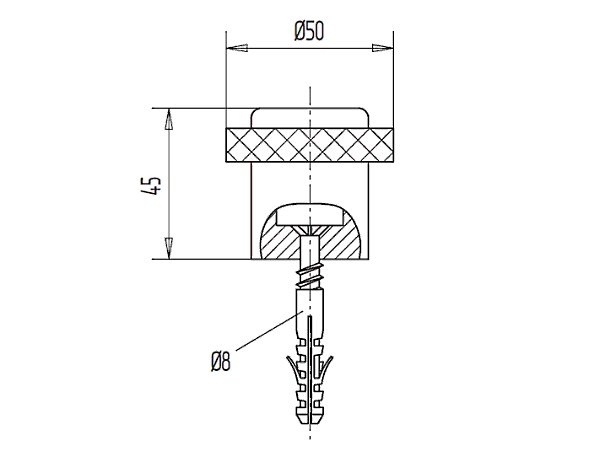 Türpuffer Bodenmontage -  50kg