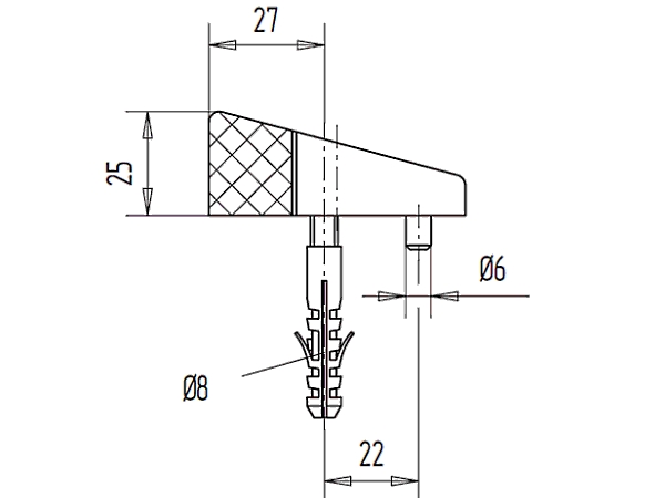 Türpuffer Bodenmontage - 40 kg