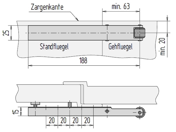 Mitnehmerklappe