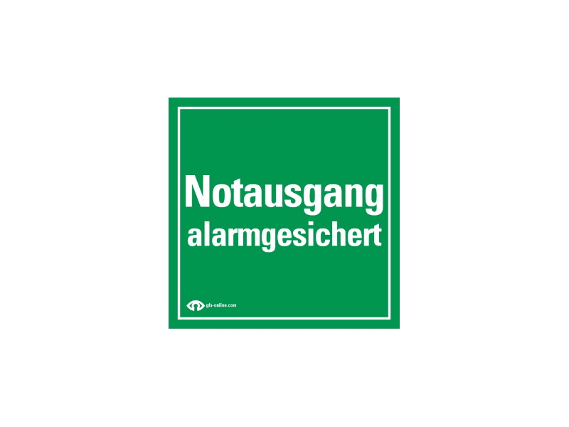 GfS DEXCON "Notausgang Alarmgesichert" Aufkleber