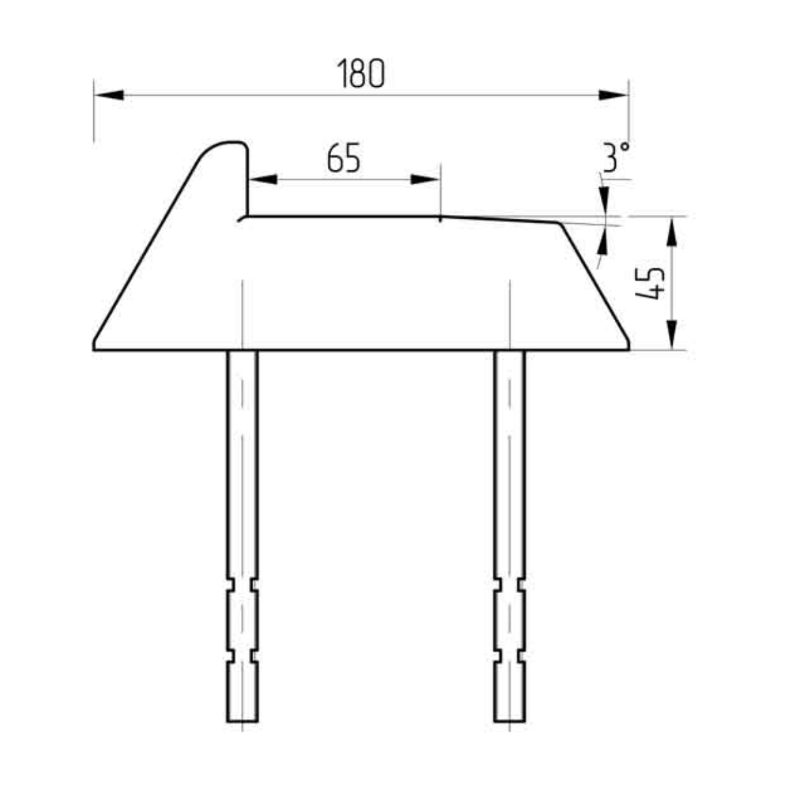 Auflaufschuh QUADRO - Zeichnung 02