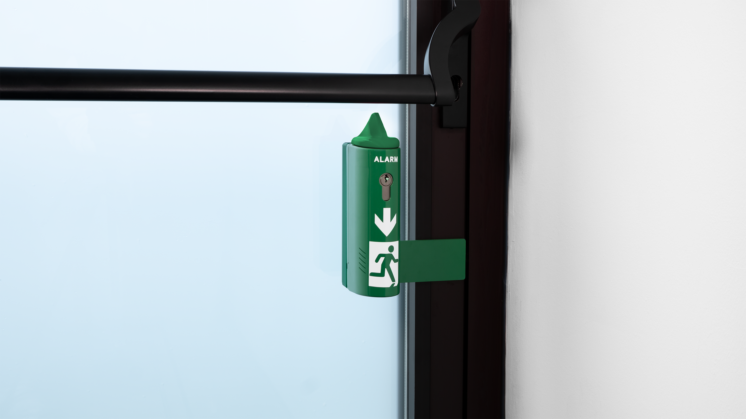 AlertLatch Einhand-Türwächter Basic für Panikstangen