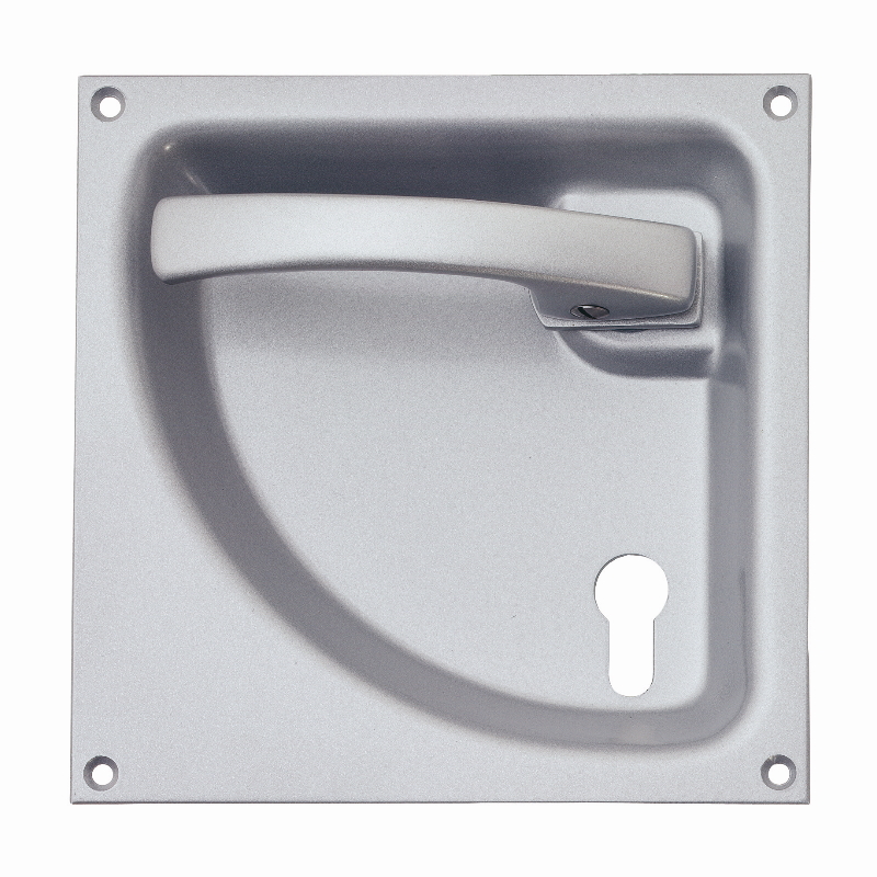 KWS 5062 Turnhallen-Muschelgriff - 8 mm Stift - silber eloxiert
