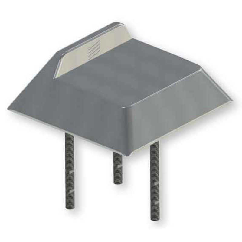 Auflaufschuh QUADRO - Alu 180 x 180 mm - 7016 Anthrazit