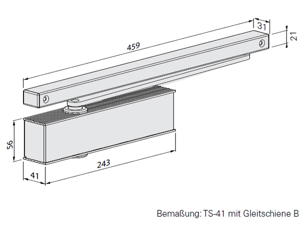 Zeichnung - ECO Gleitschienentürschließer TS 41-B