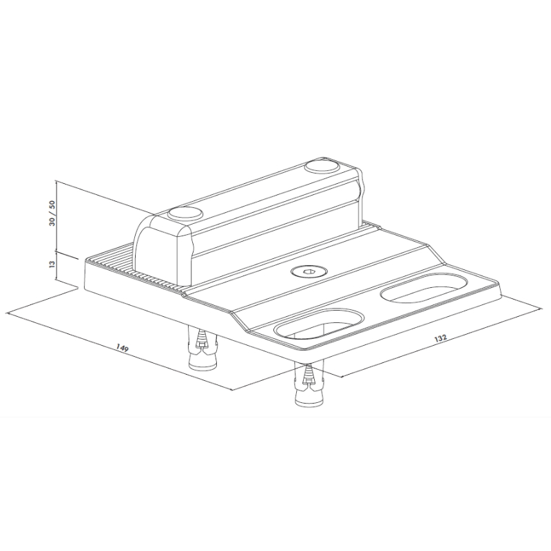 Zeichnung - Locinox SABO Bodenanschlag für Doppeltore