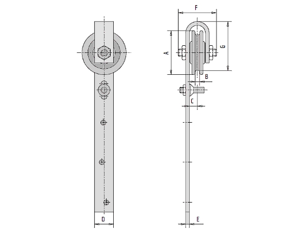 Schiebetor-Hangrolle 120 mm Durchmesser